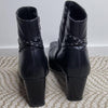 Gabor Black Leather Ankle Boots Black Size AU 9.5