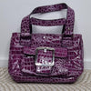 Cabrelli purple faux-croc handbag, silver buckle boldstyle