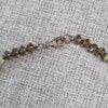 Natural gemstone and glass beaded necklace with a Silver