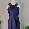 Black Label Contony Navy Blue Beaded Formal Gown Size AU 8