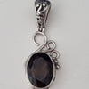 A Sterling Silver 925 Pendant With Natural Faceted Silver