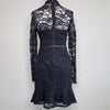 Paper Dolls London Black Lace Long Sleeve Bodycon Dress 8 AU