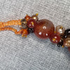 Carnelian &amp; Garnet Gemstone Beaded Necklace