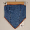 Glassons Denim Suzy Mid Corset Bandeau Top Size AU 6