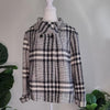 Katies black and white plaid jacket coat with a boho, 14