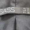 Black Faux Leather Moto Jacket Rose Gold Hardware Size AU 8