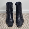 Laura Benini Rare Black Leather Ankle Boots Made in Australia 8 AU