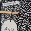 Atmos and Here Black White Animal Print Mini Dress 6 AU NWT