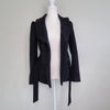 Forever New Black Belted Peacoat Black Size AU 6