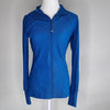 Lorna Jane Blue zip-up mesh jacket with thumb holes and 2