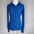 Lorna Jane Blue zip-up mesh jacket with thumb holes and 2