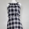 Cue City Black White Plaid Midi Dress Size AU 8