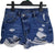 Shein High-Waisted Distressed Denim Shorts Blue Size 8 AU