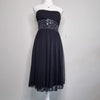 Demand Strapless Cocktail Sequin Dress Black Size 8 AU