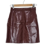 Forever New Chocolate Brown Faux Leather Mini Skirt Brown Size 6 AU
