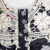 Coco Lace Butterfly Print Crochet Dress Black Size 6 AU
