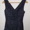 David Lawrence Black Jacquard Sleeveless Top Black Size 6