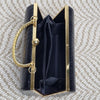 Arcad G. Versace Black Croc-Embossed Frame Bag Italy Spain