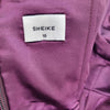 Sheike Strapless Peplum Midi Dress – Plum – Size 10