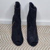 Danni Minogue black suede peep-toe ankle boots Size 38 (7 AU)