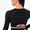 Ryderwear Black And White Crop Top Long Sleeve Small 8 AU