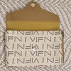 Vivizhen Beige Tan Monogram Crossbody Bag with Gold Tassel