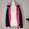 Black and pink O'Neill women's hooded soft shell wear.