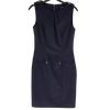 Cue Black sleeveless dress with back zipper closure. Made 6