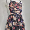 Valleygirl Floral Fit Flare Dress Black 10 AU