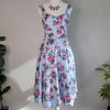 Caroline Morgan Pastel Blue Floral Midi Dress 8 AU