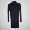 Polly Black Ribbed Sweater Mini Dress | Long Sleeve Turtleneck Bodycon | Size S/M