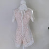 Temt cream lace romper playsuit with tie at back of neck. 10
