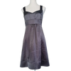 Cue Charcoal Grey Satin Cocktail Dress Grey Size 8 AU