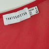 That's So Fetch Red mesh long sleeve bodycon dress 8AU