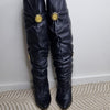 James West Rare Black Leather Slouch Knee-High Boots Made in Spain AU/UK 6.5