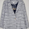 David Jones Tweed Blazer Jacket Blue White Check – Size 8 – Classic Chic