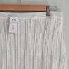 White Mini Skirt with Ribbed Crochet Texture Size Small