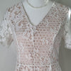 Temt cream lace romper playsuit with tie at back of neck. 10