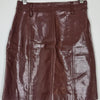 Forever New Chocolate Brown Faux Leather Mini Skirt Brown Size 6 AU