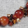 Carnelian &amp; Garnet Gemstone Beaded Necklace