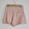ZARA Basic Collection Layered Ruffle Shorts Pink Size 8 AU