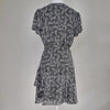 Forever New black and white floral print dress. Side 8