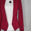 Review Red blazer jacket with ruffled detail at the front 6