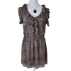 Bardot Brown Leopard Print Dress 12 AU