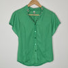 Dian Yi Liam Green Blouse with faux Pearl Collar Green