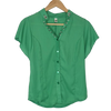 Dian Yi Liam Green Blouse with faux Pearl Collar Detail – Size M