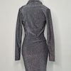 Motel Silver Glitter Bodycon Dress – Size UK 8 / EU 36 / US 4