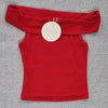 Mooloola Red Rib Off Shoulder Top NWT 8 AU