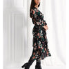 Tokito Black & Pink Floral Maxi Dress 6 AU