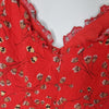 Sage & Paige Red Floral Ruffle Mini Dress 8 AU